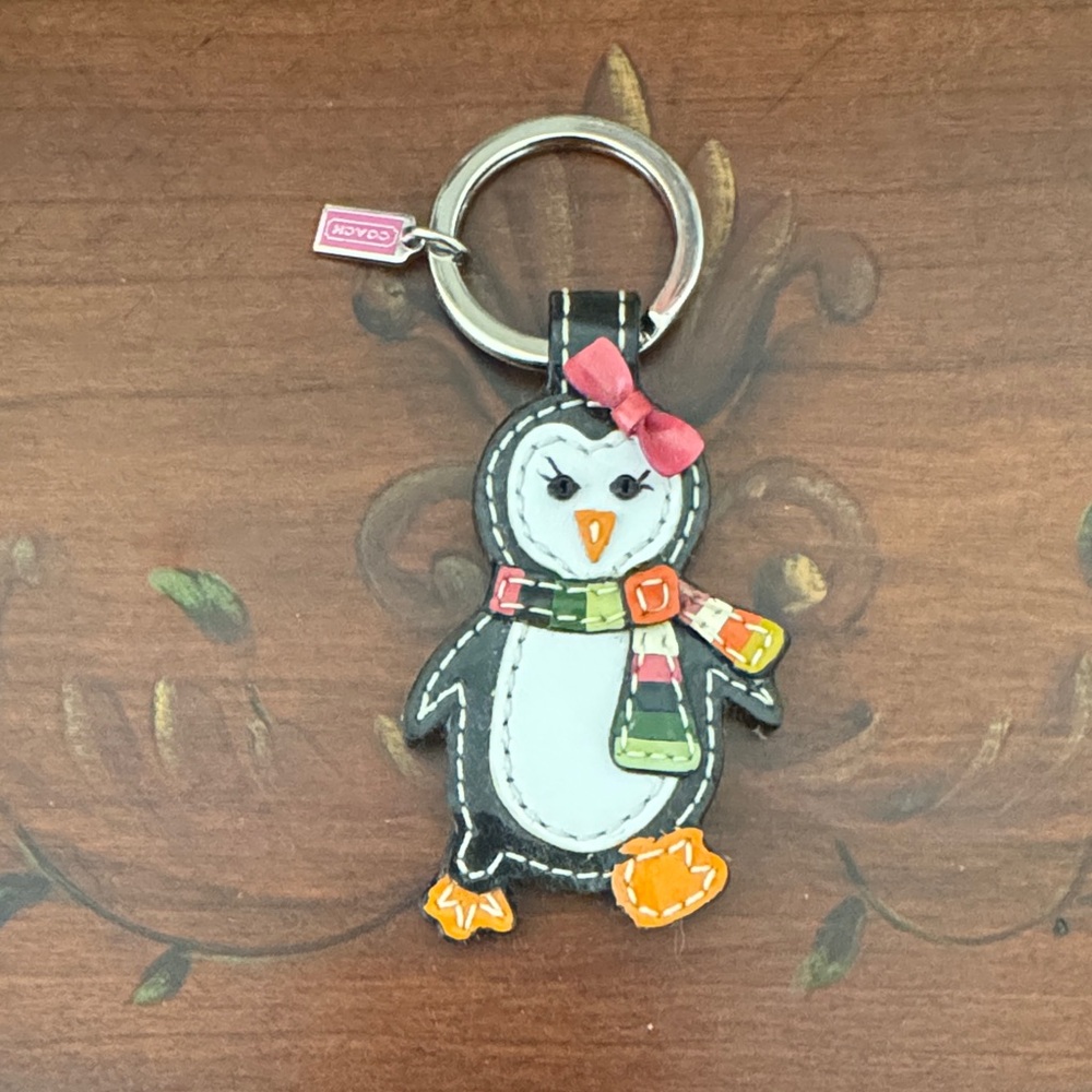 RARE Coach Black and White Penguin Keychain